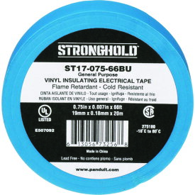 ストロングホールド StrongHoldビニールテープ 一般用途用 青 幅19.1mm 長さ20m ST17-075-66BU (1袋) 品番：ST17-075-66BU