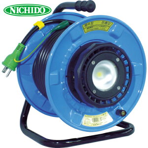 日動工業 NICHIDO 電工ドラム 延長コードリール 防雨防塵型LEDライトリール(照明付ドラム) 過負荷漏電保護兼用 20m (1台) 品番:SDW-EK22-10W