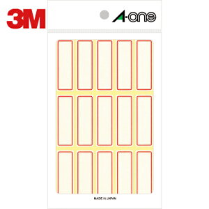 3M スリーエム エーワン セルフラベル 赤枠 (18枚入) (1Pk) 品番:03004