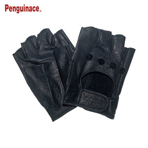 ペンギンエース 作業手袋 革手袋 HUSOLIDレザー ドライビンググローブ F ブラック (1双) 品番:TH-604