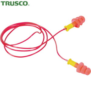 トラスコ TRUSCO まとめ買い 耳栓 コード付 3段フランジタイプ 25dB 50組 (1S) 品番:TEF-25H50P