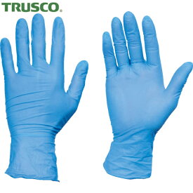 TRUSCO(トラスコ) 使い捨てニトリル手袋TGワーク 0.10 粉無青L 100枚 (1箱) TGNN10BL
