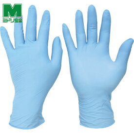 ミドリ安全 ニトリル手袋 加硫促進剤不使用 ベルテ728 ブルー 粉無 100枚 S (1箱) 品番:VERTE-728-S