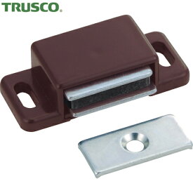 TRUSCO(トラスコ) マグネットキャッチ(横型) PE製 L46.7mm 茶 (1個) 品番：TSM-50P-BR