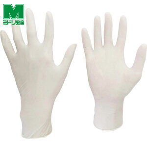 ミドリ安全 作業手袋 使い捨て手袋 天然ゴムディスポ手袋 Lサイズ (100枚入) (1箱) 品番:VERTE-600N-L