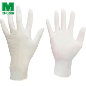 ミドリ安全 ニトリル使い捨て手袋 極薄 粉なし 白 L (100枚入) (1箱) 品番:VERTE-711-N-L