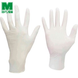 ミドリ安全 ニトリル使い捨て手袋 極薄 粉なし 白 M (100枚入) (1箱) 品番:VERTE-711-N-M
