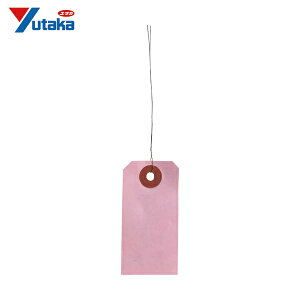 ユタカメイク 荷札 針金付き豆荷札 25枚 ピンク (1Pk) 品番:A-165