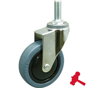 ハンマーキャスター 920E型ねじ込みゴム車 (1個) 品番:920EA-FR100