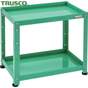 トラスコ TRUSCO 小型ボルト式棚 バーディワゴンラック型 600X400 2段 ヤンググリーン (1台) 品番:BDW-R662-YG