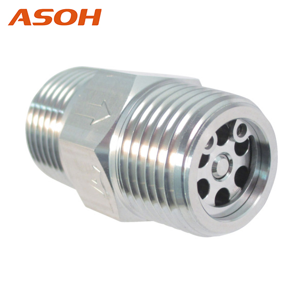 ASOH(アソー) エーチェック SUS製チェックバルブ 外ネジ×外ネジ型 R1/2 (1個) 品番：AT-8044：工具ランド