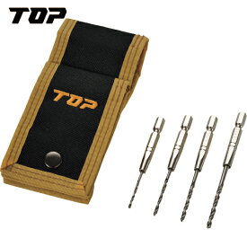 TOP(トップ工業) 鉄工ドリル4本セット (1S) 品番：ETD-2035DKS