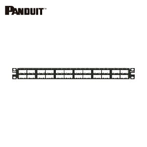パンドウイット PANDUIT 高密度モジュラーパッチパネル枠 ラベル幅大(6.4mm) 48ポート CPP48HDEWBL (1個) 品番:CPP48HDEWBL