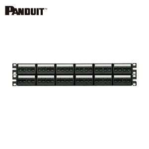 パンドウイット PANDUIT カテゴリ6モジュラーパッチパネルキット 4ポートフェースプレートタイプ 48ポート 2U CPPKL6TG48WBL (1個) 品番:CPPKL6G48WBL