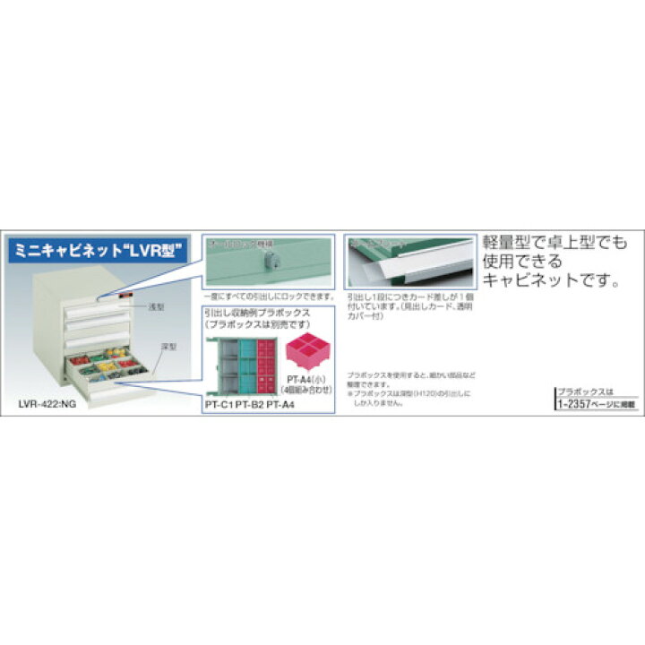 楽天市場】TRUSCO(トラスコ) LVR型キャビネット 392X412XH540 引出6段 
