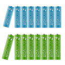 【3%OFFクーポン付】 エネボルト 充電池 単3 単4 セット 16本 ケース付 単3形 2100mAh 8本 単4形 900mAh 8本 エネループ 互換 ...