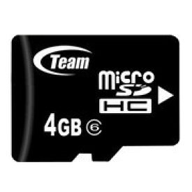 送料無料 【team】 class4 MicroSDHCメモリーカード 4GB SD変換アダプタ付　TG004G0MC26A【ゆ18】 yy