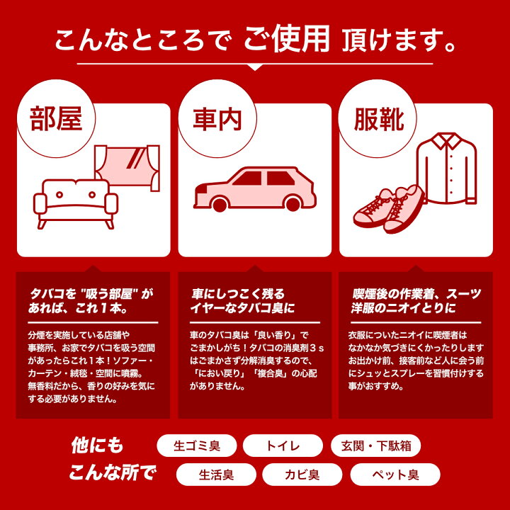 楽天市場 タバコ専用 業務用 ホテル旅館 タバコの消臭剤３ｓ ４０００ｍｌタバコ 匂い消し 服 部屋 スプレー 消臭 消臭剤 詰め替え 煙 ヤニ臭い たばこ 煙草 車 臭い 中古車 賃貸 分煙 旧車 作業着 ホテル旅館洗剤専門店スリーエス3s