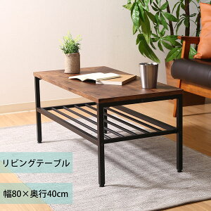 ローテーブル 棚付 リビングテーブル ナビア 幅80cm 奥行40cm スチール ウッド センターテーブル おしゃれ ベッド ソファ ベッドサイドテーブル スリム ミニテーブル コーヒーテーブル 新生活