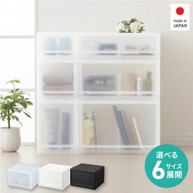 【1/9 20時スタート!最大15%OFFクーポン】 収納ケース 引き出し 奥行35 おしゃれ 積み重ね モジュールケース クリアモジュール 引出し プラスチック 日本製 小物 収納 SANKA サンカ 収納ボックス キッチン 引き出し収納 小物入れ 衣装ケース