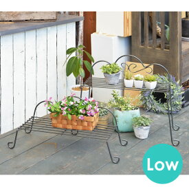 【1/9 20時スタート!最大15%OFFクーポン】 【園芸】プランタースタンド チェアースタンド LOW ガーデンラック プランターラック おしゃれ 長方形 プランター 屋外 室内 フラワーラック フラワースタンド プランター台 花台 新生活