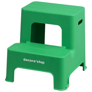 【10/30限定 ほぼ全品10%OFFクーポン配布中】 【送料無料】 踏み台 おしゃれ デコラステップ 2段 (幅43.5×奥行48.3×高さ45cm) 耐荷重100kg 日本製 ステップ台 かわいい 洗面台 ランドリー 子供 手洗