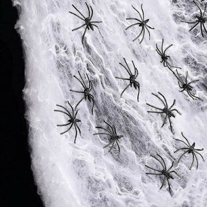 楽天市場】ハロウィン 飾り 蜘蛛の巣 蜘蛛の糸 100g クモ 30個セット 
