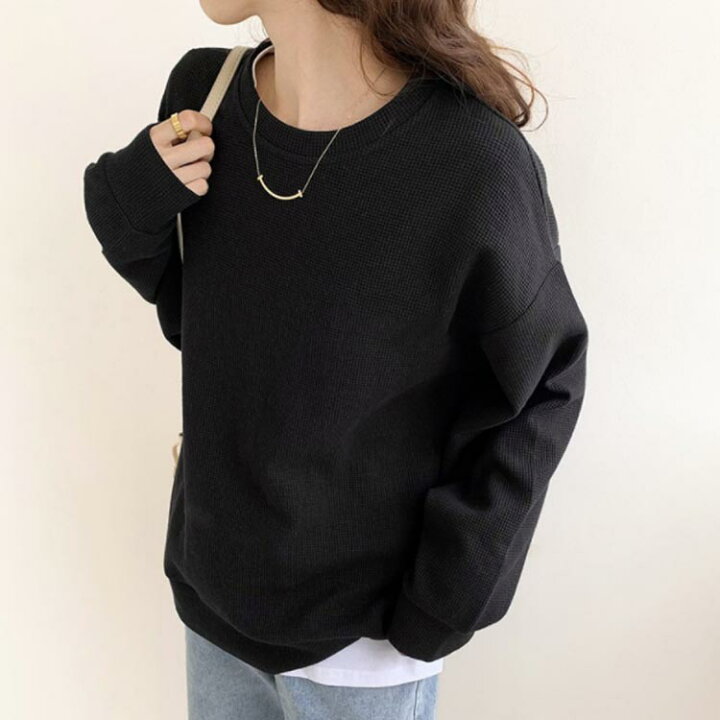 楽天市場】ワッフル Tシャツ レディース カットソー 長袖 トップス 