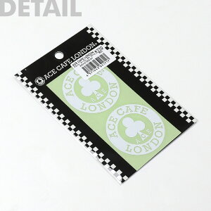 【公式】 バイク エースカフェロンドン ACE CAFE LONDON ステッカー デカール ACE-CIRCLE ACE-N015DE (50Φ) カッティング 抜き文字 2色 2枚入り イングランド かっこいい カフェレーサー ステッカーチュ