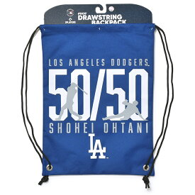 【即日発送】大谷翔平 50-50 ナップサック ドローストリング バックパック リュック MLB 公式グッズ ドジャース 50本塁打 50盗塁 達成記念 巾着バッグ LA SHOHEI OHTANI ロサンゼルス DODGERS メジャーリーグ 二刀流 メモリアル 野球 50/50クラブ ブルー FOCO