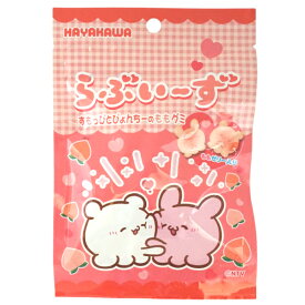 早川 35gらぶいーずももグミ [1袋 8個入] 【お菓子 グミ キャラクター ももグミ まとめ買い 大人買い】