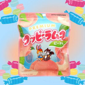 30gプレミアムクッピーラムネ ピーチ味 [1袋 10個入]【駄菓子 お菓子 リッチ まとめ買い 大人買い ポイント消化 景品向け 桃】