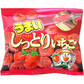 60円 やおきん 28gうまいしっとりいちご [1箱 20個入] 【駄菓子 お菓子 チョコレート 景品向け ノベルティ向け アミューズ ポイント消化 しみチョコ バレンタイン イチゴ】