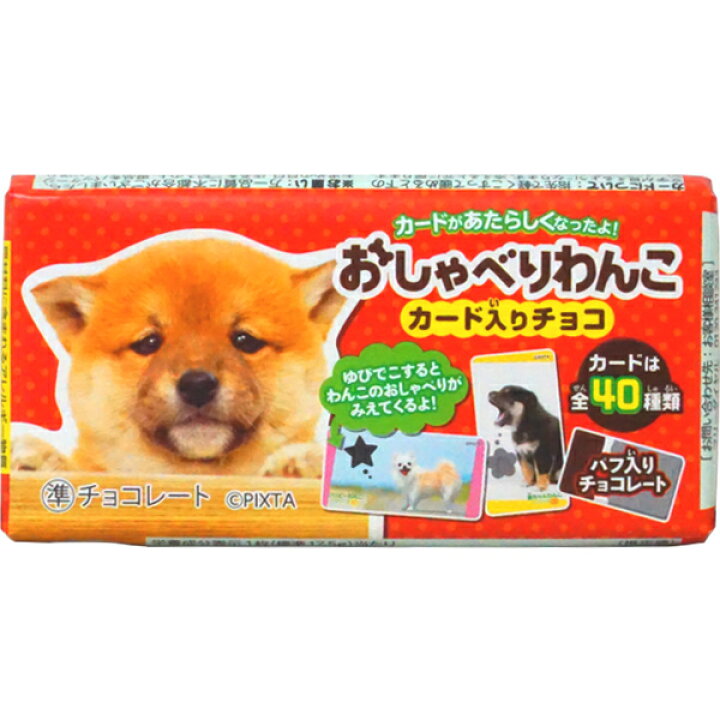 楽天市場 55円 おしゃべりワンコ クランチチョコ 1箱 個入 駄菓子 お菓子 チョコレート 正栄デリシィ カード入りチョコ バレンタイン プレゼント おやつ わんこ 犬 ミカミオンラインショップ