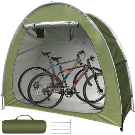 自転車テント バイクガレージ 1-2台用 自転車置き場 屋外自転車テント 自転車カバー 自転車収納 UVカット・遮熱・耐水加工 折りやすい設計