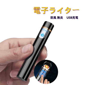 おしゃれ USB充電 電子ライターライター シガレットライター 電子ライター USB充電 ミニ 防風 無炎 小型 電量表示 安全ロック 軽量 携帯便利 ダブルアークライター メンズ レディース おし