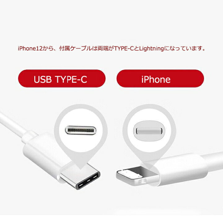 楽天市場】送料無料 USB-PDアダプタ用充電ケーブル iPhone13/iPhone12  
