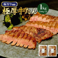 【送料無料！】極厚9mm＆大盛り！〔味付け牛タン1kg(500g×2)〕専門店でも提供しているプロ仕様 仙台名物…