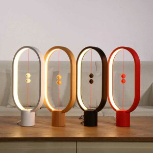 Allocacoc恒バランスランプledナイトライト usbデスクスタンド木目赤白黒 寝室オフィステーブルナイトランプ電気スタンド