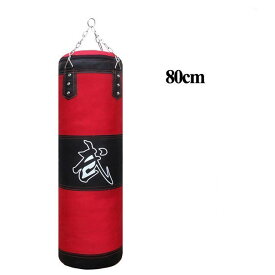 赤黒puレザートレーニングフィットネス総合格闘技ボクシングパンチングバッグ空のスポーツキックサンドバック 80cm red