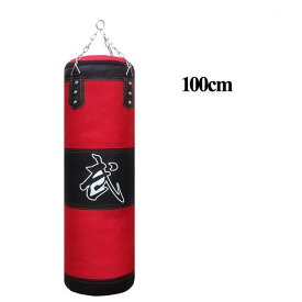 赤黒puレザートレーニングフィットネス総合格闘技ボクシングパンチングバッグ空のスポーツキックサンドック 100cm red