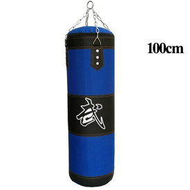 赤黒puレザートレーニングフィットネス総合格闘技ボクシングパンチングバッグ空のスポーツキックサンドバック 100cm blue