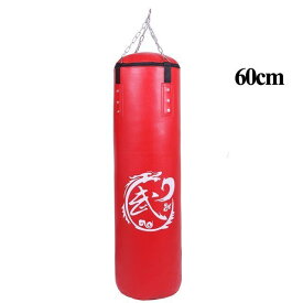 赤黒puレザートレーニングフィットネス総合格闘技ボクシングパンチングバッグ空のスポーツキックサンドバック 60cm red PU