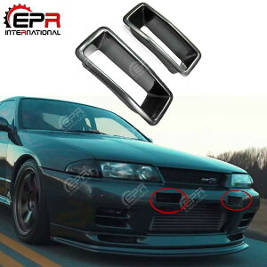 �� �O�� For Nissan Skyline R32 GTR GTS FRP Glass Fiber Front Bumper Air Duct Vent Insert Col