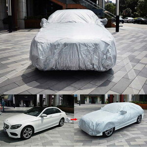 S-XXL Nylon PVC Full car cover Dust Insulation Sun Protection Reflector Silver Grey Outdoo