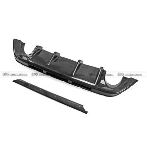 For Ford Focus 2010 Carbon Fiber RS Type Rear Diffuser Glossy Fibre Back Bumper Under Pane