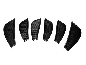  O For Ferrari 458 Italia Carbon Fiber DMC Style Rear Diffuser Fin Replacement Glossy F