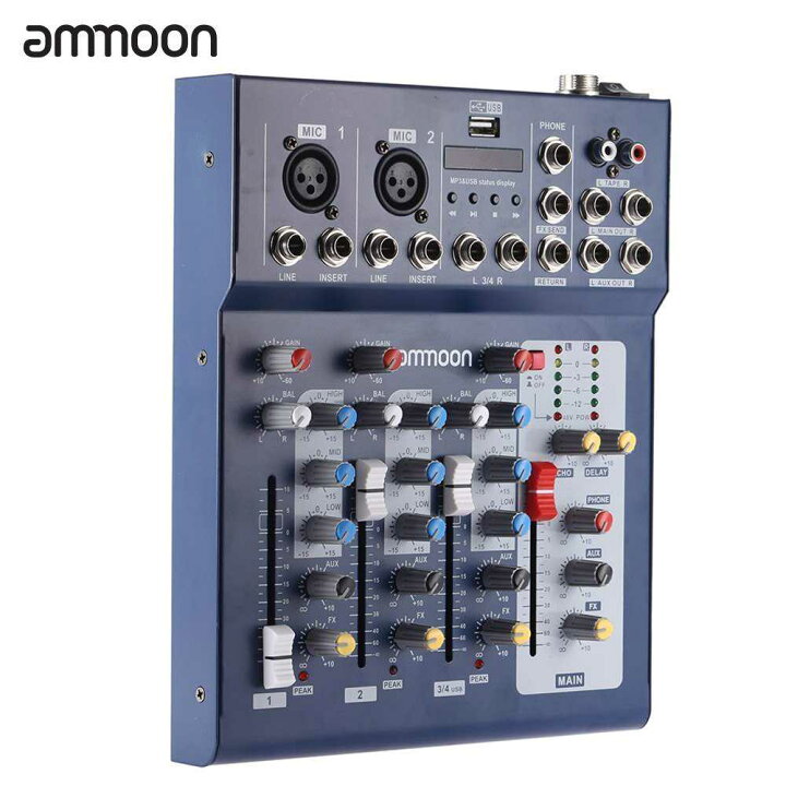 楽天市場】ammoon F4-USB 3 チャネル デジタル マイク ライン 