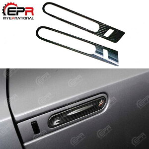 For Nissan R35 GTR OEM Carbon Fiber Outer Door Handle Cover Glossy Finish GT-R Pull Surrou