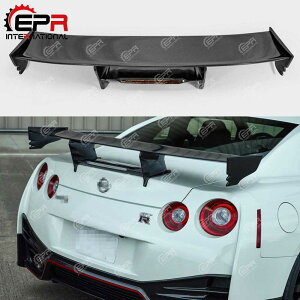  O For Nissan GTR R35 Carbon Fiber Nismo Style Rear Spoiler Brake Light Trunk Wing Raci